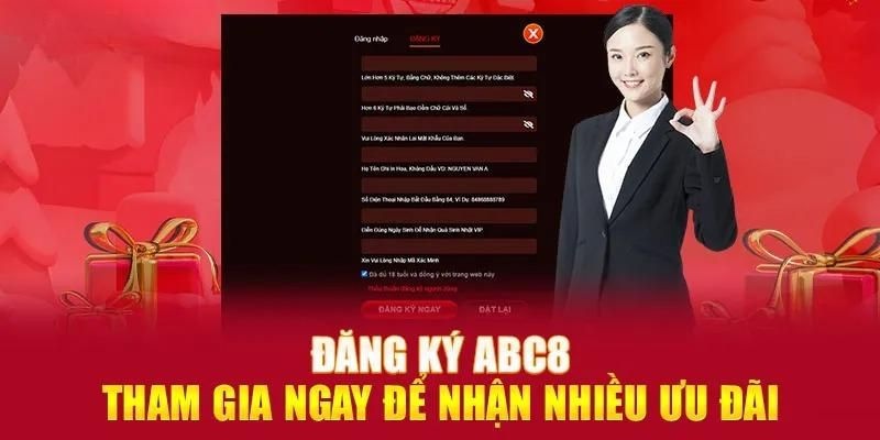 Đăng ký ABC8 nhận ngay nhiều ưu đãi siêu khủng